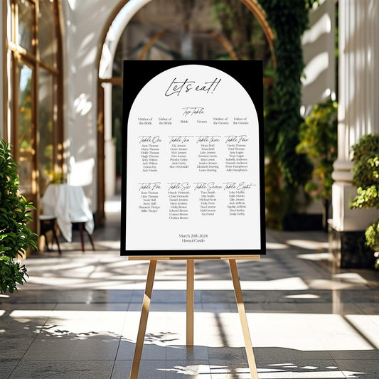 Arch Wedding Table Plan