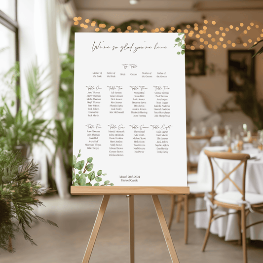 Eucalyptus 1 Wedding Table Plan