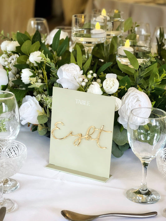 Acrylic Rectangle Table Numbers