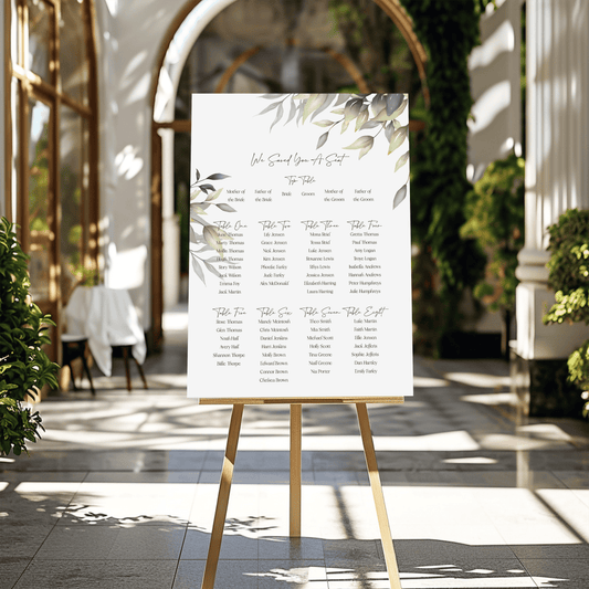 Greenery Wedding Table Plan