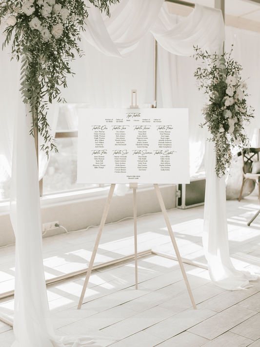 Minimalistic 1 Wedding Table Plan