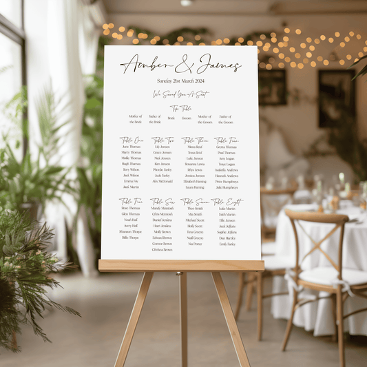 Minimalistic 2 Wedding Table Plan